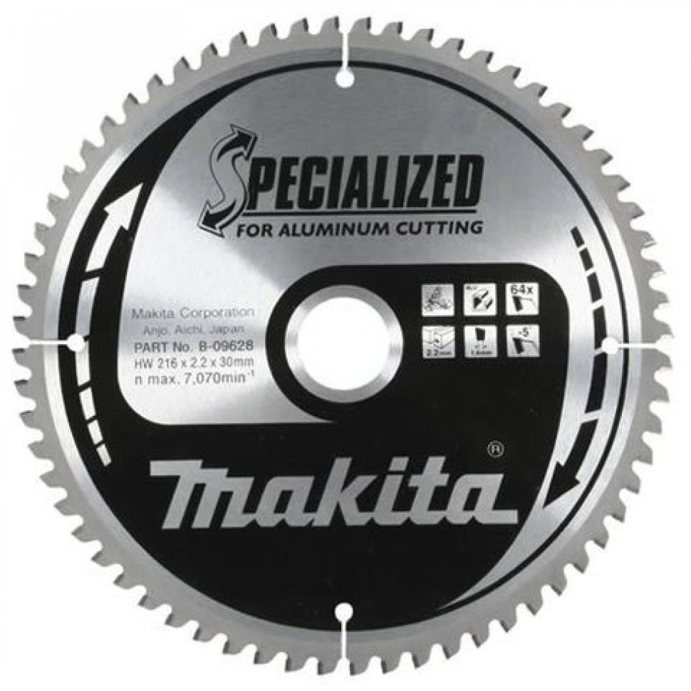 Пильный диск для алюминия, 235x30x1.8x80T Makita B-09606