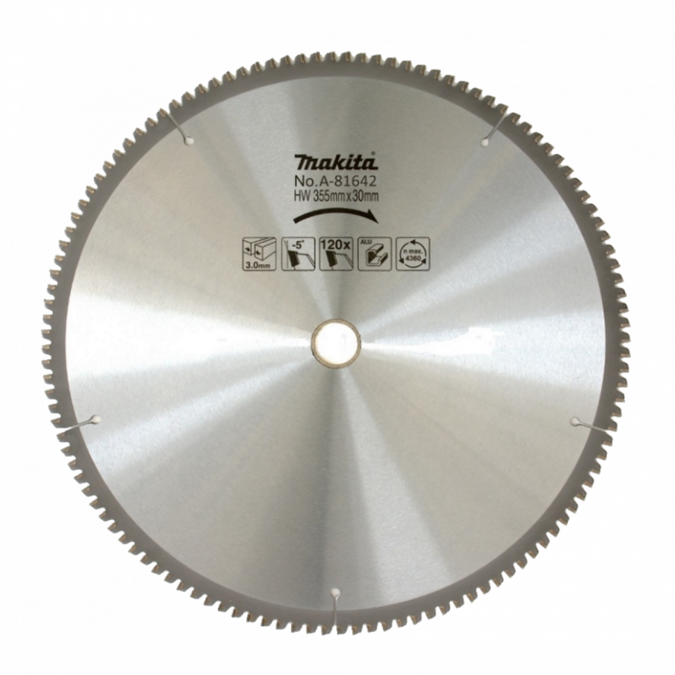 Пильный диск для алюминия, 355x30/25x2.4x120T A-81642