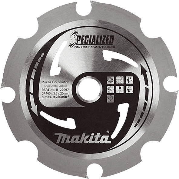 Пильный диск для цементноволокнистых плит, 305x30x1.8x8T Makita B-23020